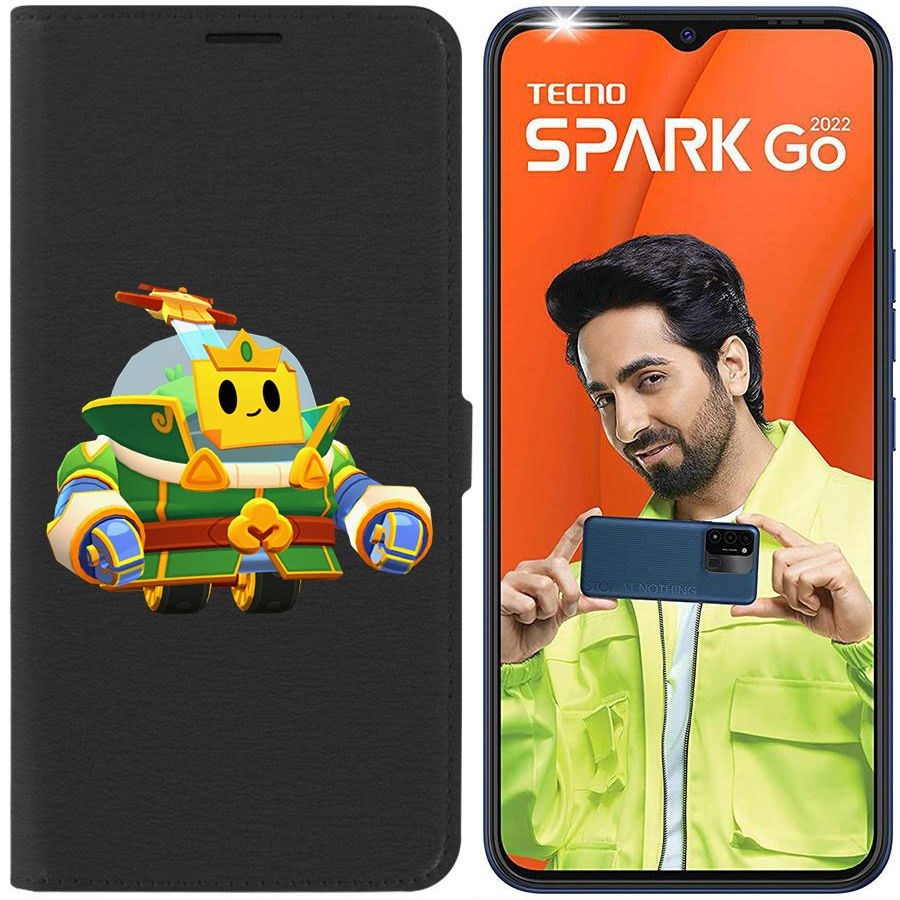 

Чехол-книжка Eco Book для Tecno Spark Go 2022 Brawl Stars-Изумрудный Принц Спраут