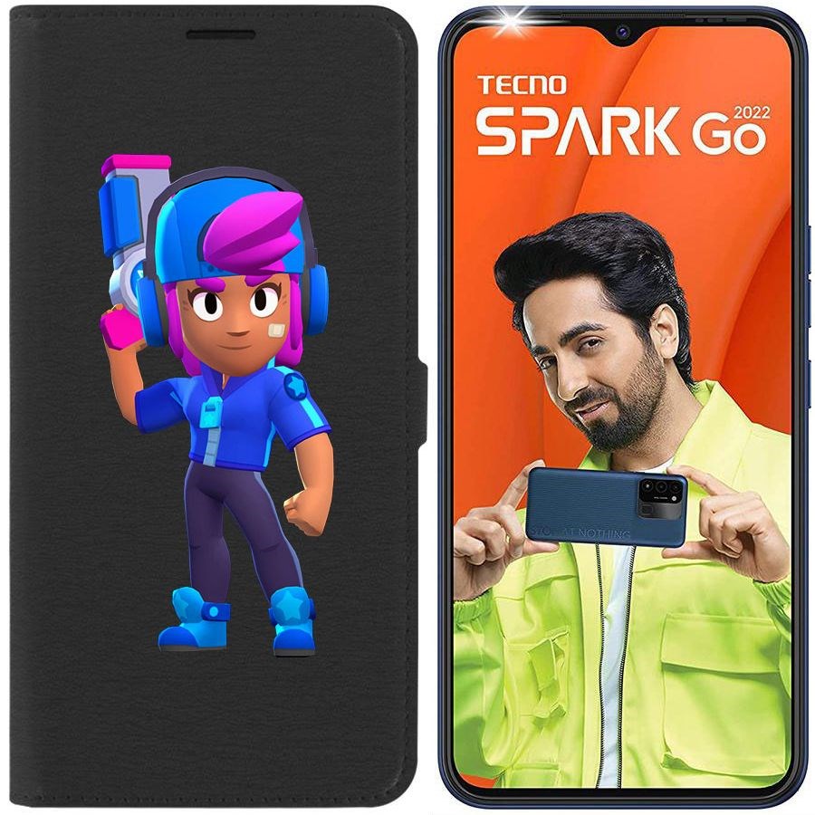 

Чехол-книжка Eco Book для Tecno Spark Go 2022 Brawl Stars-Звёздная Шелли