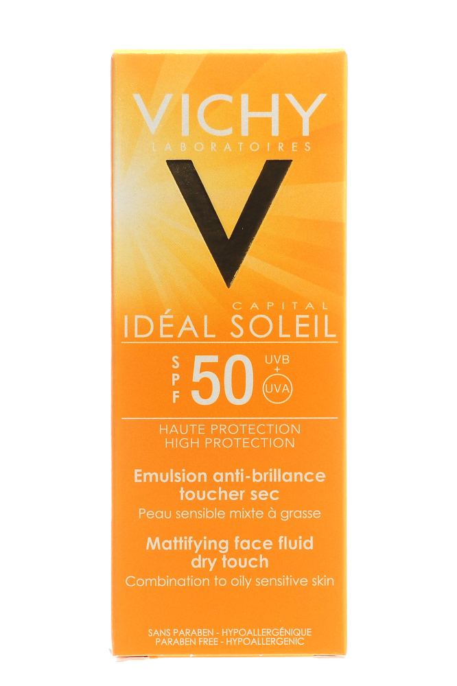 фото Vichy капиталь идеал солей эмульсия для лица матирующая солнцезащитная spf50 50мл