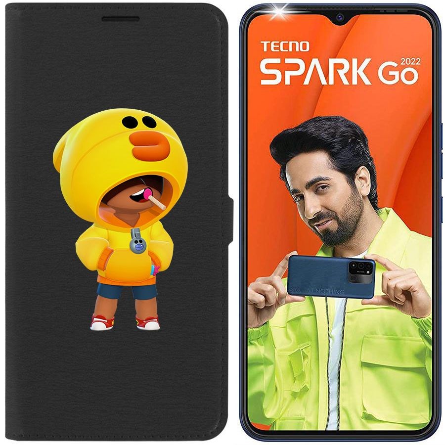 

Чехол-книжка Eco Book для Tecno Spark Go 2022 Brawl Stars-Леон Салли