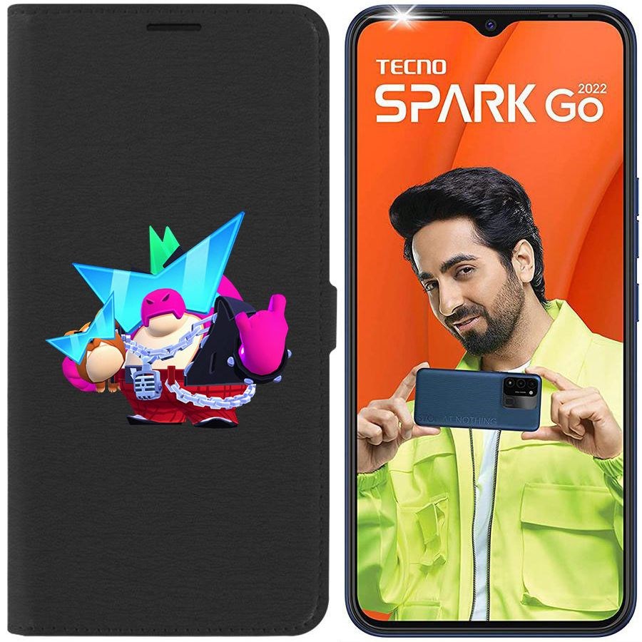 

Чехол-книжка Eco Book для Tecno Spark Go 2022 Brawl Stars-Плохиш Базз