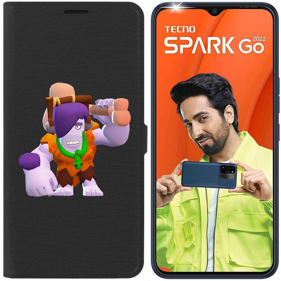 

Чехол-книжка Eco Book для Tecno Spark Go 2022 Brawl Stars-Пещерный Фрэнк