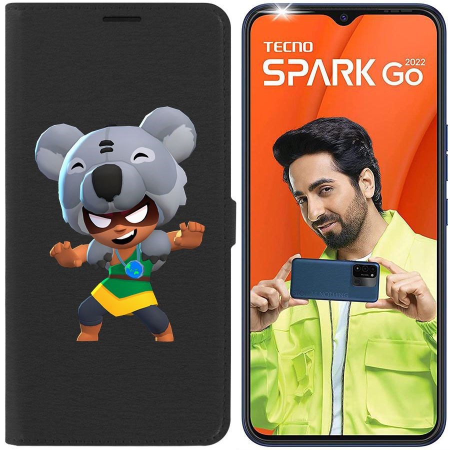

Чехол-книжка Eco Book для Tecno Spark Go 2022 Brawl Stars-Нита Коала