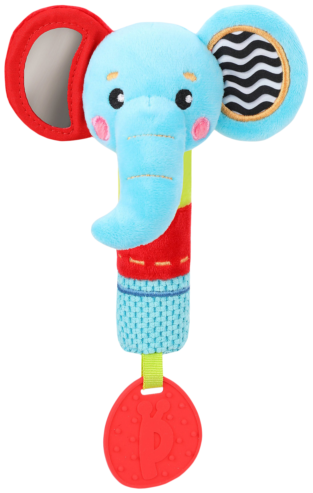 Игрушка пищалка для самых маленьких Жирафики Слоник мягкая игрушка погремушка для новорожденного tololo с прорезывателем слоник 70000054