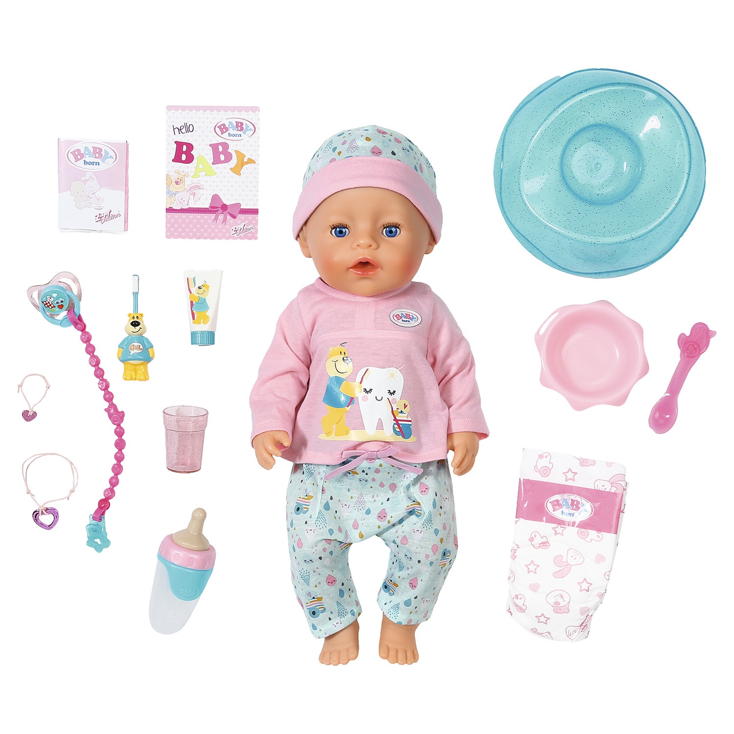 Кукла интерактивная Zapf Creation BABY born Чистим зубки, 43 см