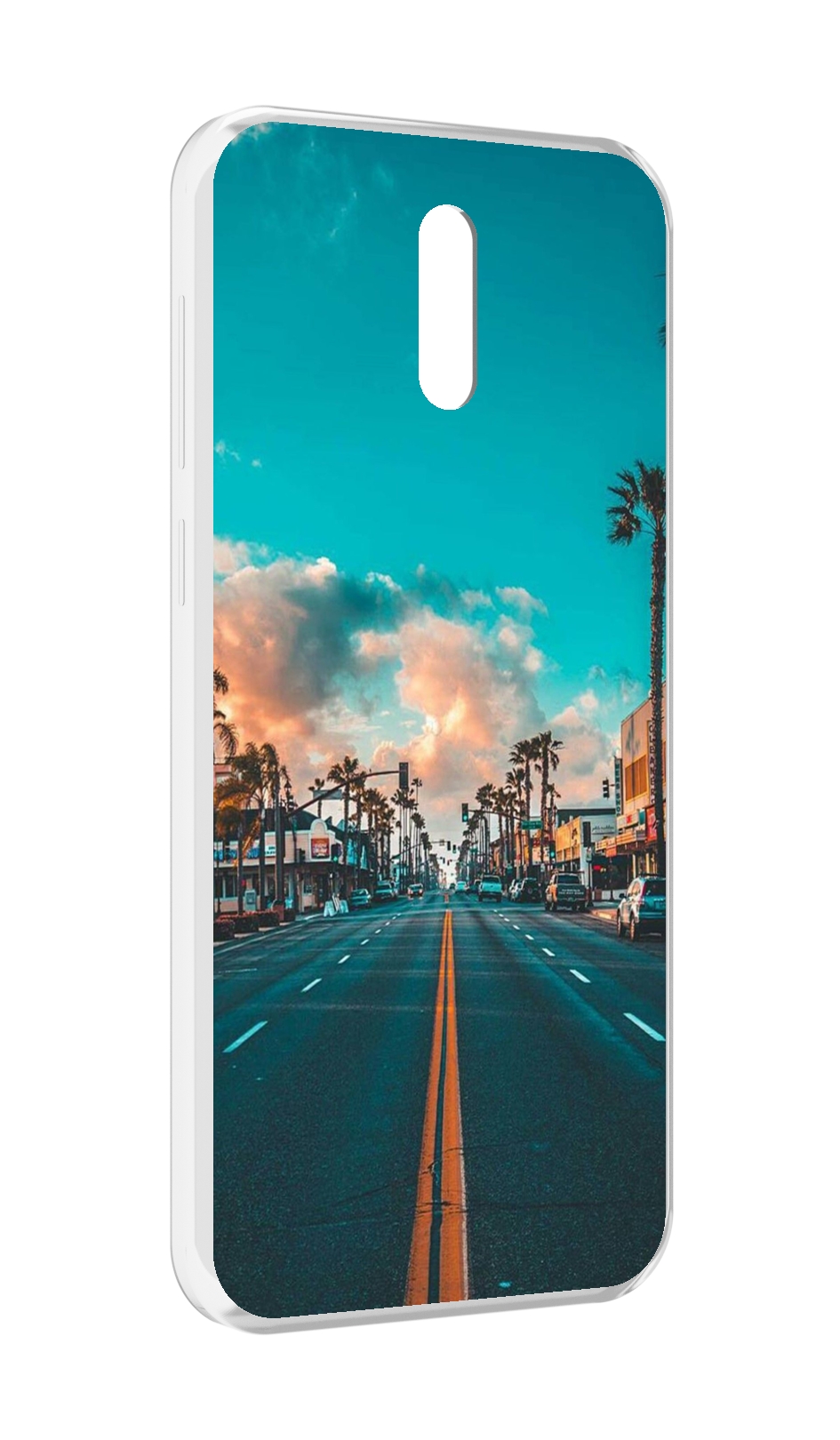 

Чехол MyPads дорога-в-лос-анджелес для Alcatel 3L (2019), Прозрачный, Tocco