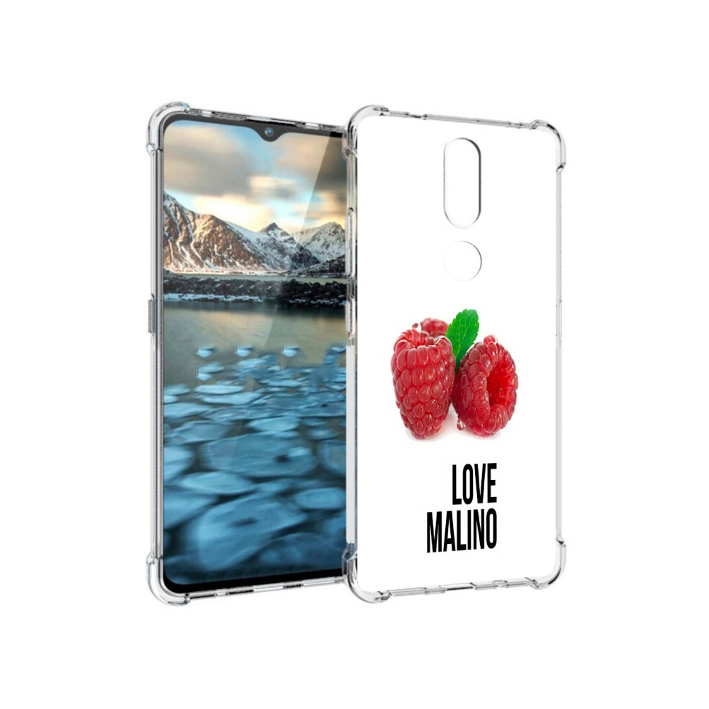 

Чехол MyPads Tocco для Nokia 2.4 Бренд лове малино (PT227049.107.36), Прозрачный, Tocco