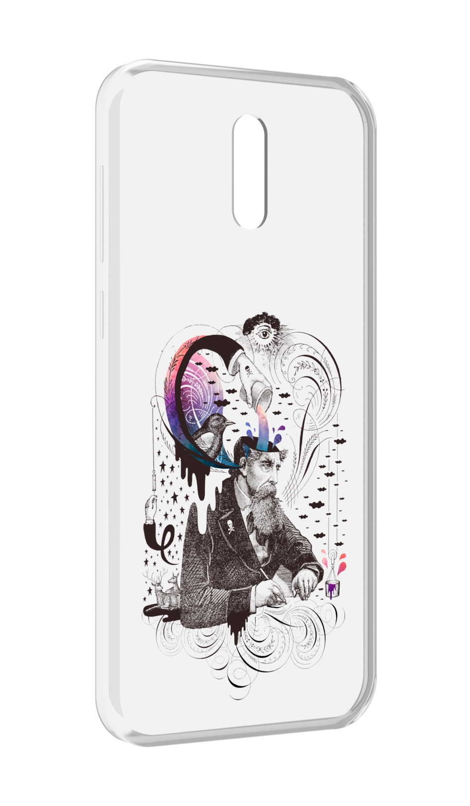 

Чехол MyPads абстракция думающий мужчина для Alcatel 3L (2019), Прозрачный, Tocco