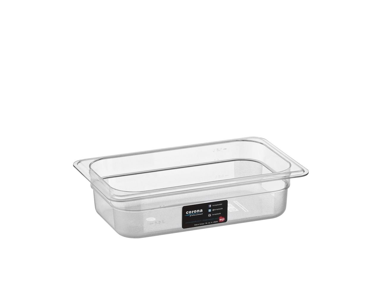 

Гастроемкость BORA Corona Professional 1/4 без крышки Прозрачная ПЛ-BO170