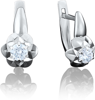 

Серьги женские из золота ЮЗ Платина 02-3822-00-501-1120-38, swarovski, 02-3822-00-501-1120-38