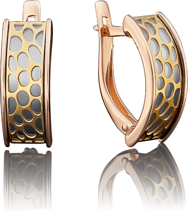 

Серьги из комбинированного золота PLATINA jewelry 02-3810-00-000-1113-48, 02-3810-00-000-1113-48