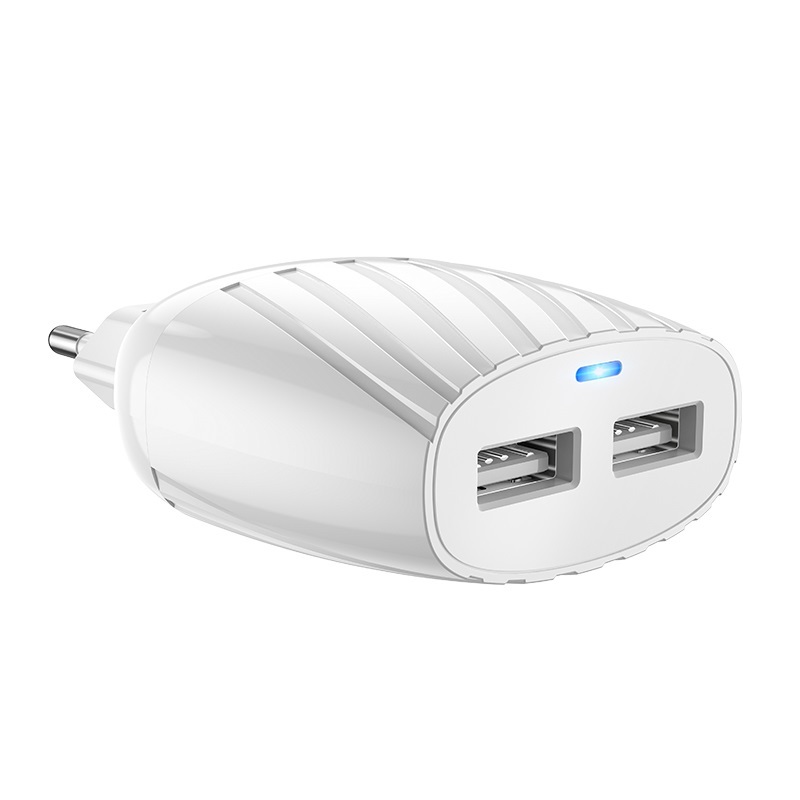 

Сетевое зарядное устройство Hoco C78A Max energy 2 USB, белое, C78A Max energy