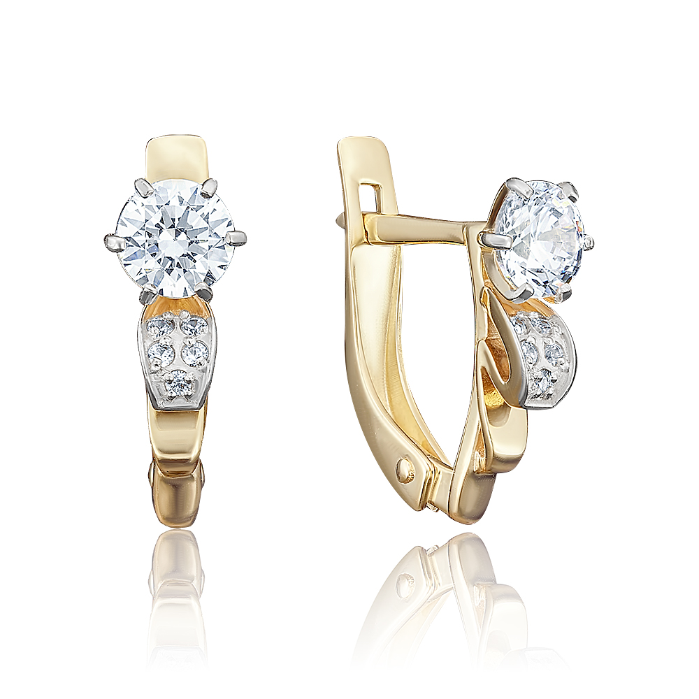

Серьги женские из золота ЮЗ Платина 02-3808-00-501-1130-38, swarovski, 02-3808-00-501-1130-38