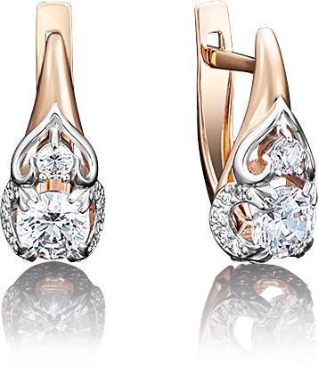 

Серьги женские из золота ЮЗ Платина 02-3802-00-501-1110-38, swarovski, 02-3802-00-501-1110-38