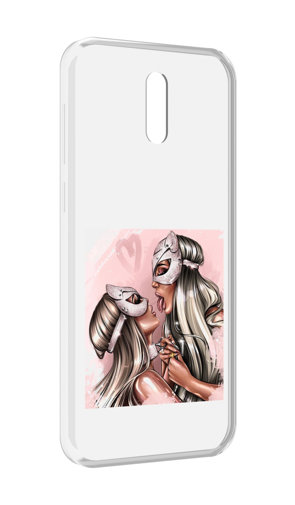 

Чехол MyPads девушки-поцелуй женский для Alcatel 3L (2019), Прозрачный, Tocco