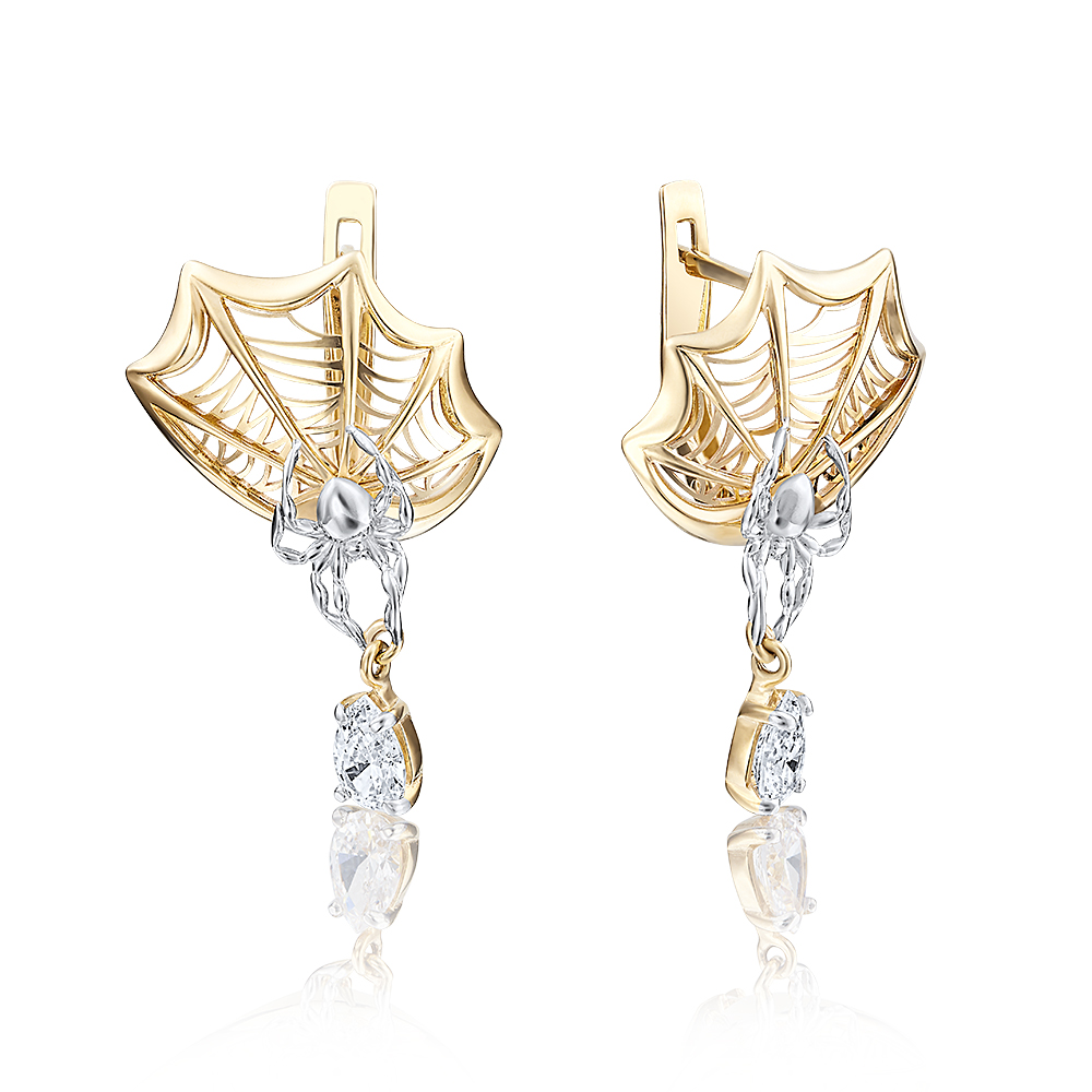 

Серьги женские из золота ЮЗ Платина 02-3765-00-501-1130-38, swarovski, 02-3765-00-501-1130-38
