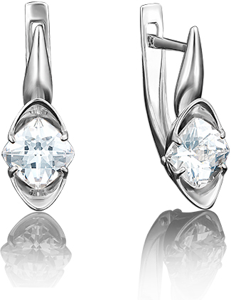 

Серьги женские из золота ЮЗ Платина 02-3738-00-501-1120-38, swarovski, 02-3738-00-501-1120-38