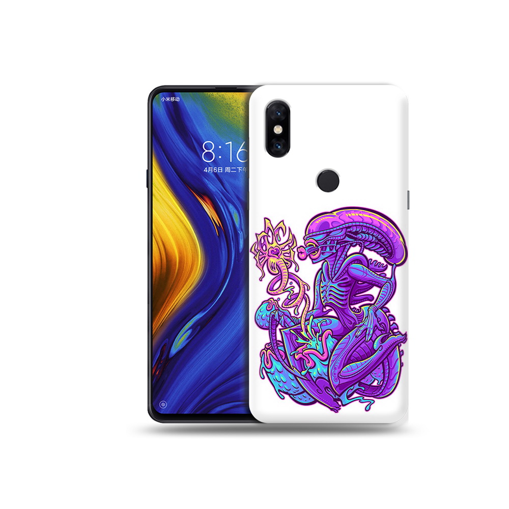 

Чехол MyPads Tocco для Xiaomi Mi Mix 3 чужой фиолетовый цвет (PT119757.326.693), Прозрачный, Tocco
