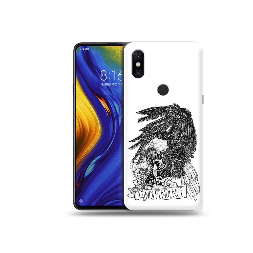 

Чехол MyPads Tocco для Xiaomi Mi Mix 3 черно белый сокол (PT119757.326.688), Прозрачный, Tocco