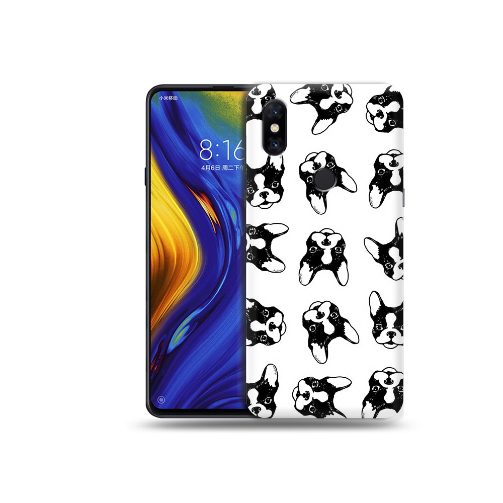 

Чехол MyPads Tocco для Xiaomi Mi Mix 3 черно белые собачки (PT119757.326.683), Прозрачный, Tocco