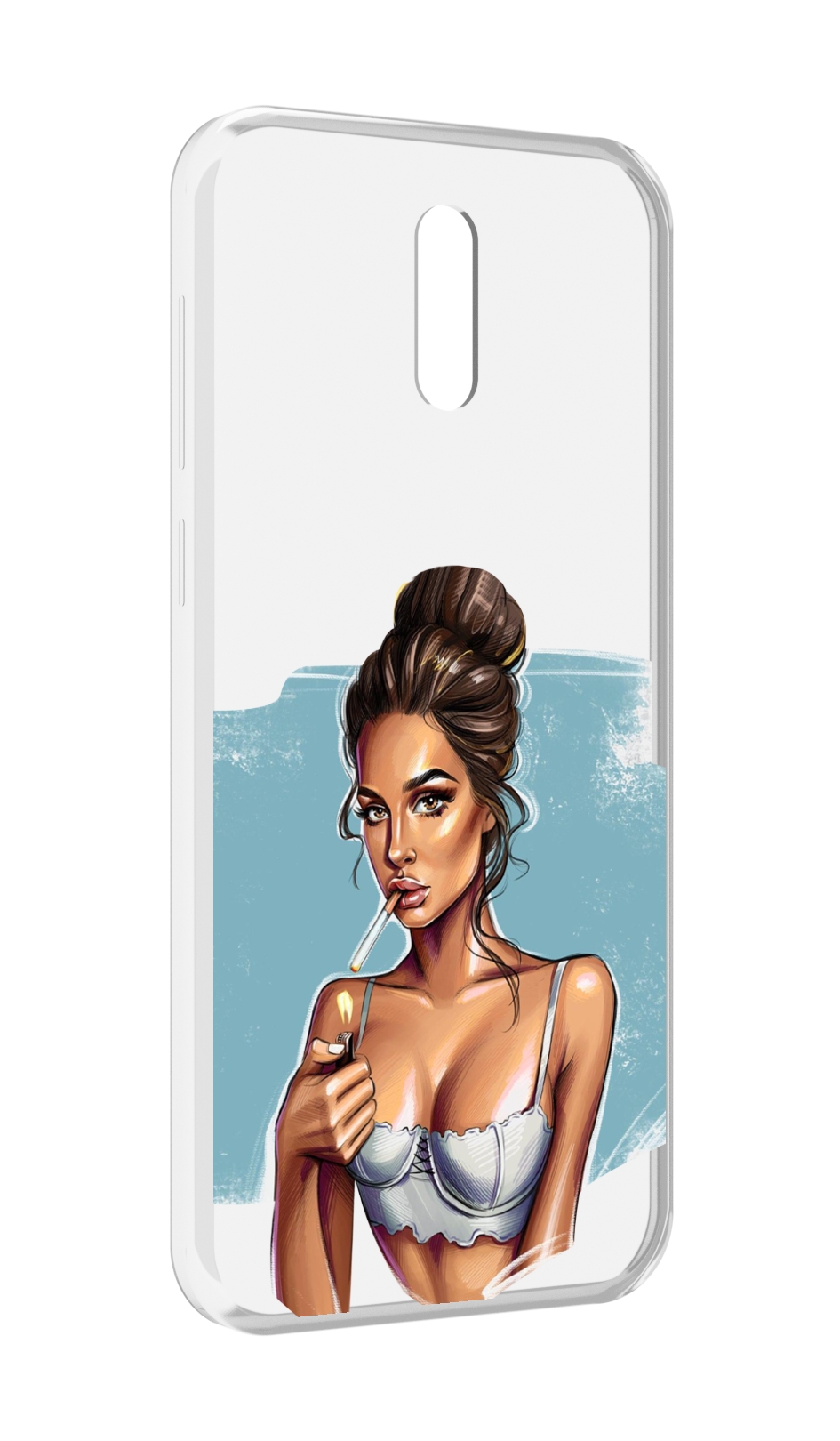 

Чехол MyPads девушка-с-зажигалкой для Alcatel 3L (2019), Прозрачный, Tocco