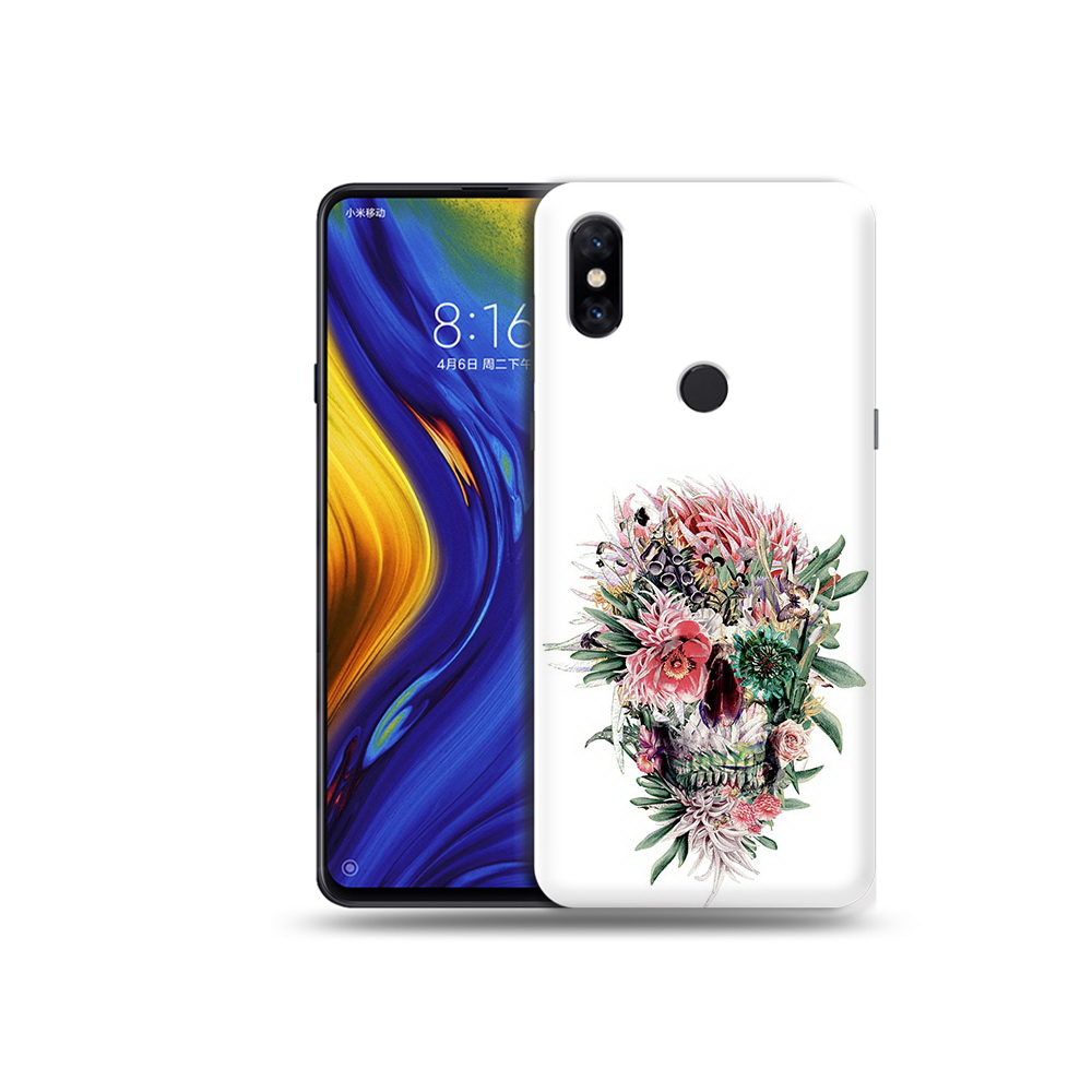 

Чехол MyPads Tocco для Xiaomi Mi Mix 3 череп из цветов (PT119757.326.677), Прозрачный, Tocco