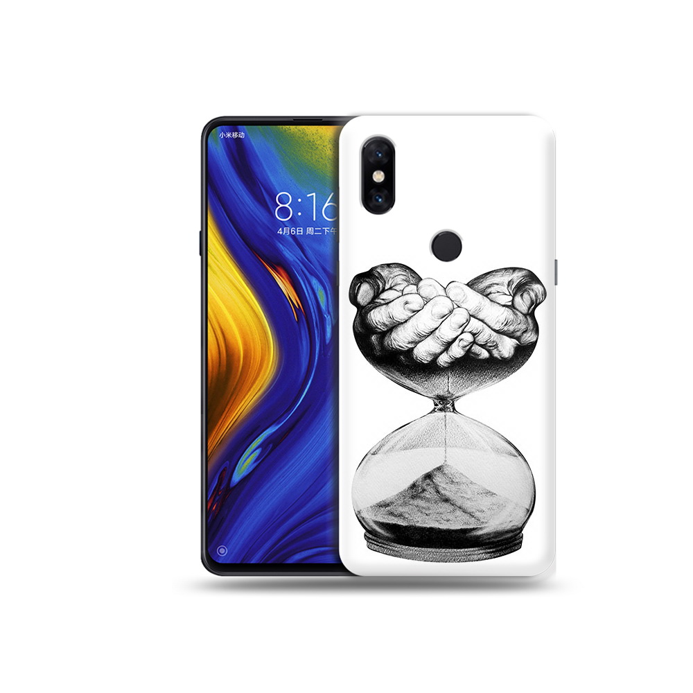 Чехол MyPads Tocco для Xiaomi Mi Mix 3 часы жизни черно белый (PT119757.326.669)