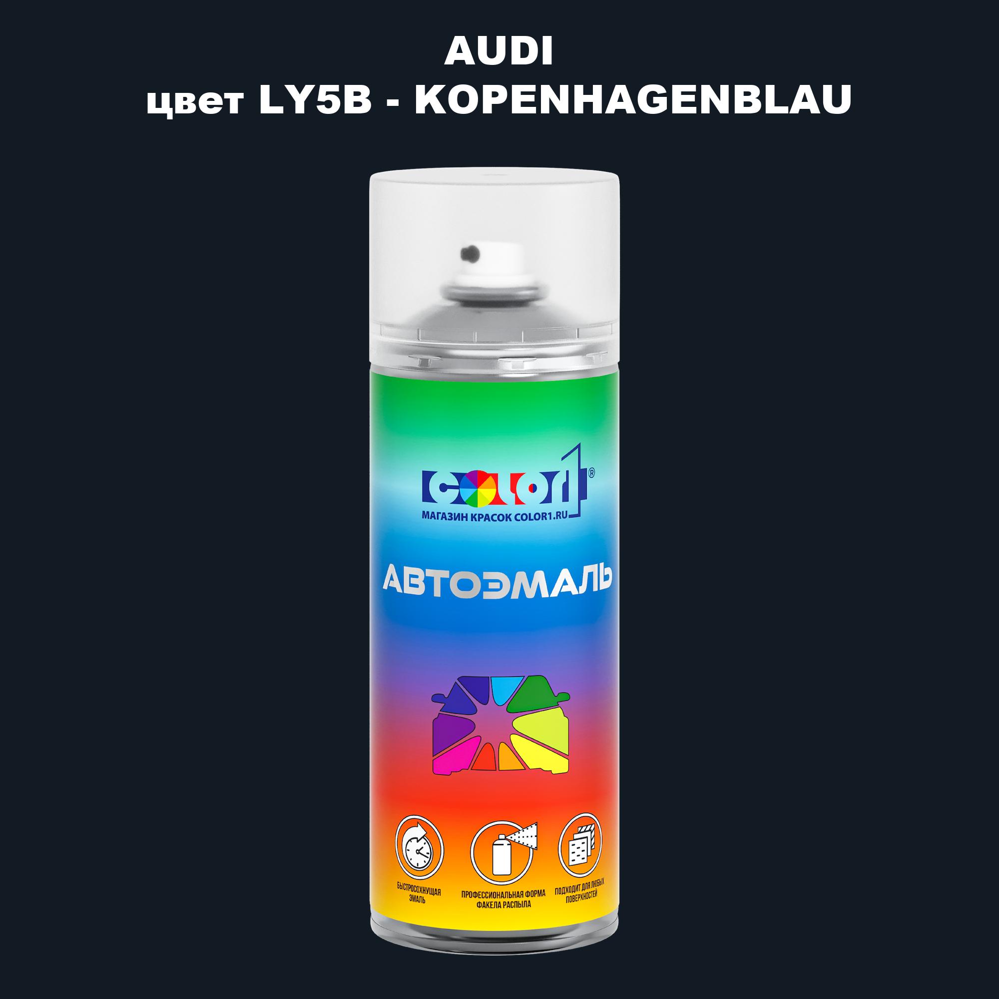 

Аэрозольная краска AUDI, цвет LY5B - KOPENHAGENBLAU, Прозрачный