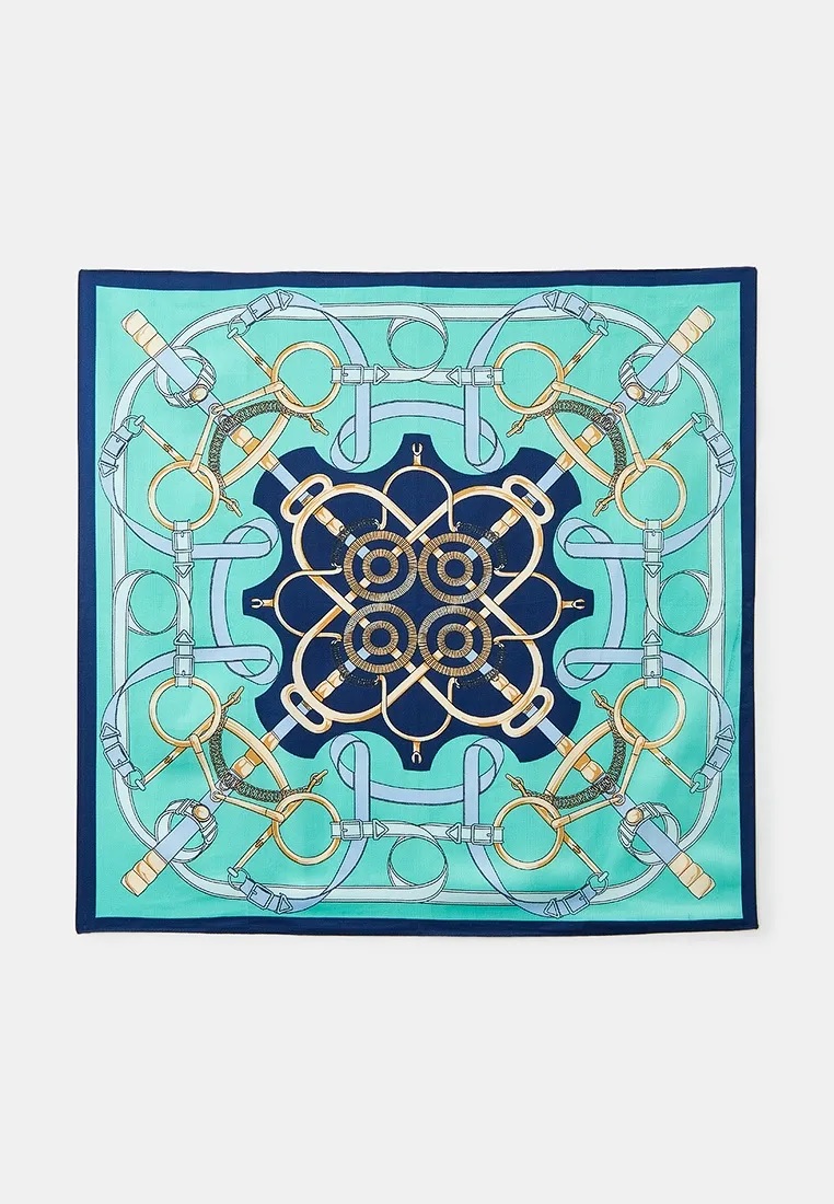 Платок женский Rosedena shawl90103 бирюзовый, 90x90 см