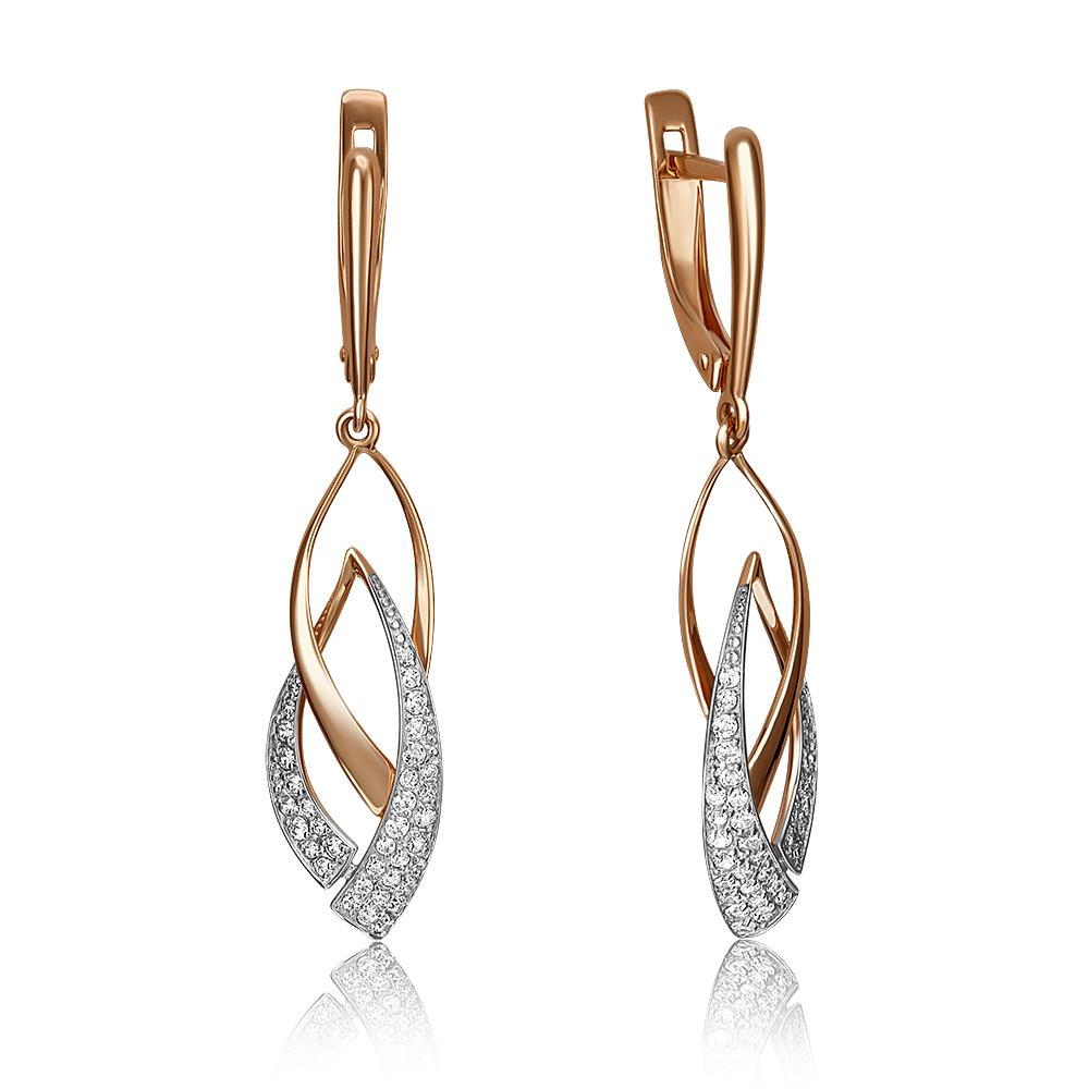 

Серьги женские из золота ЮЗ Платина 02-3583-00-401-1110-32, фианит, 02-3583-00-401-1110-32