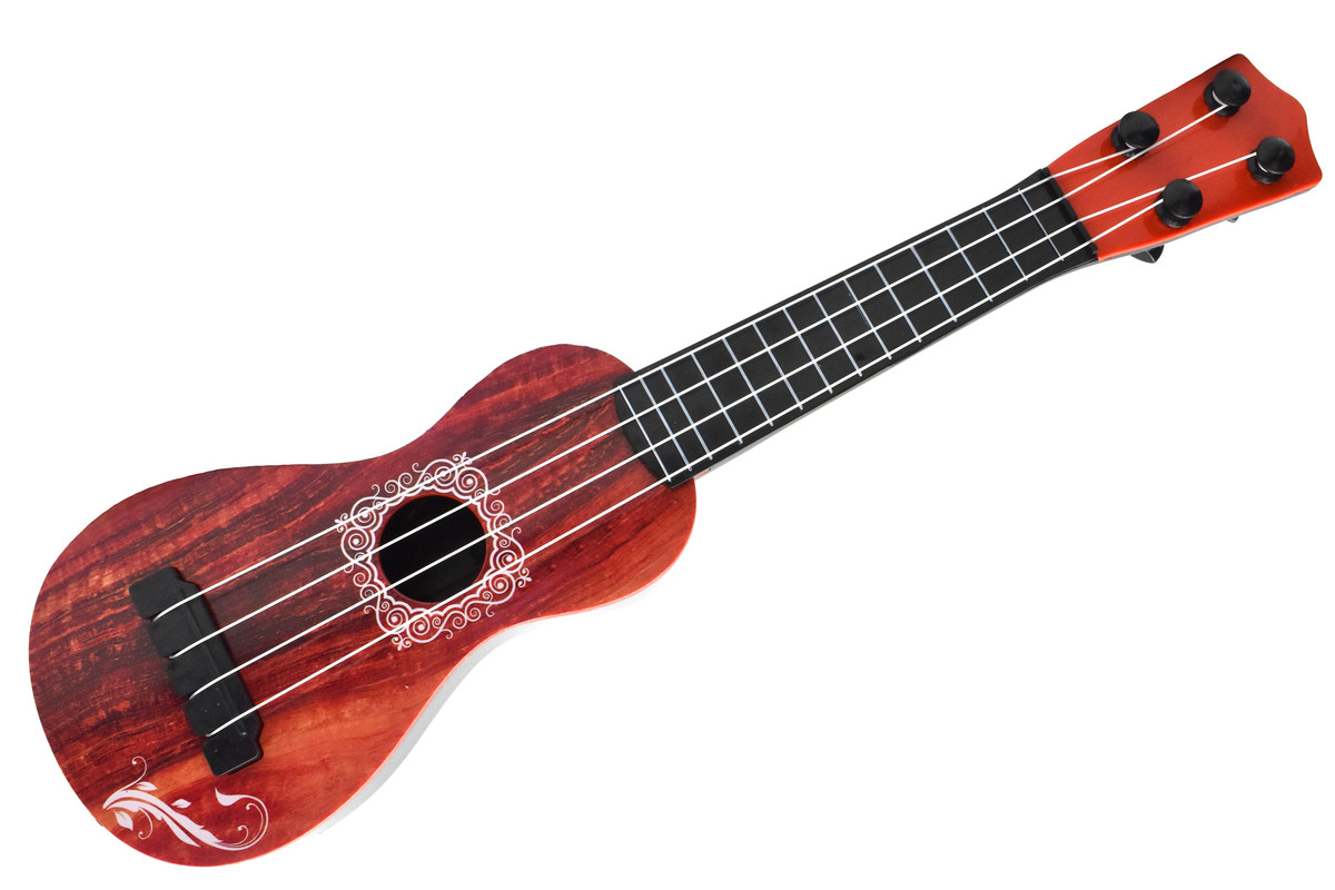 фото Гитара игрушки музыкальная 4 струны. л-3 s-b51 гитара бордовый