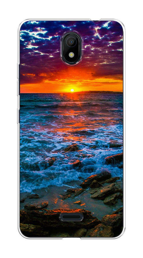 

Чехол на Nokia C100 "Закат 1", Оранжевый;синий, 125350-2