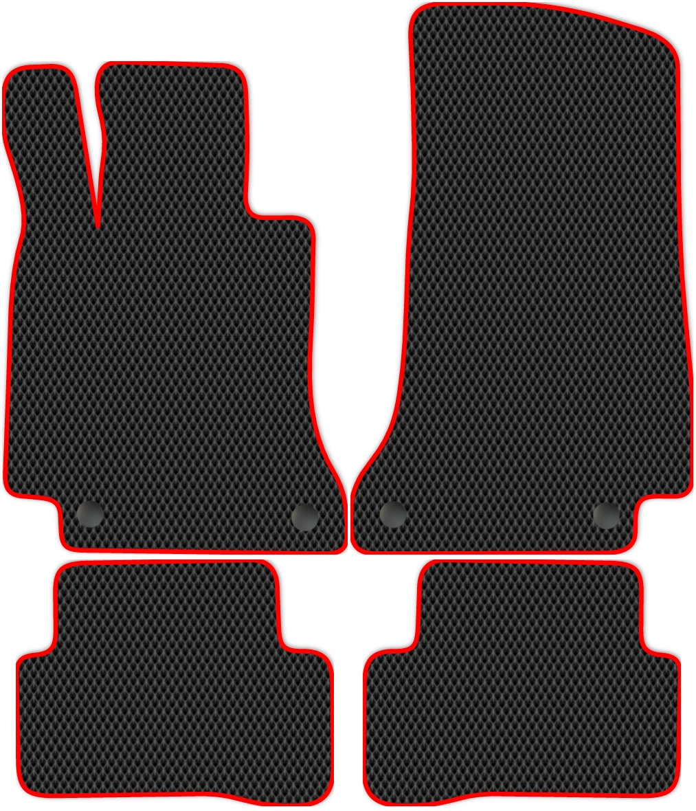 

Коврики ЭВА в салон для Mercedes-Benz C-Class 4 2013 - Н.В., 4 шт. черный, красный кант, 3530-S4YL-H