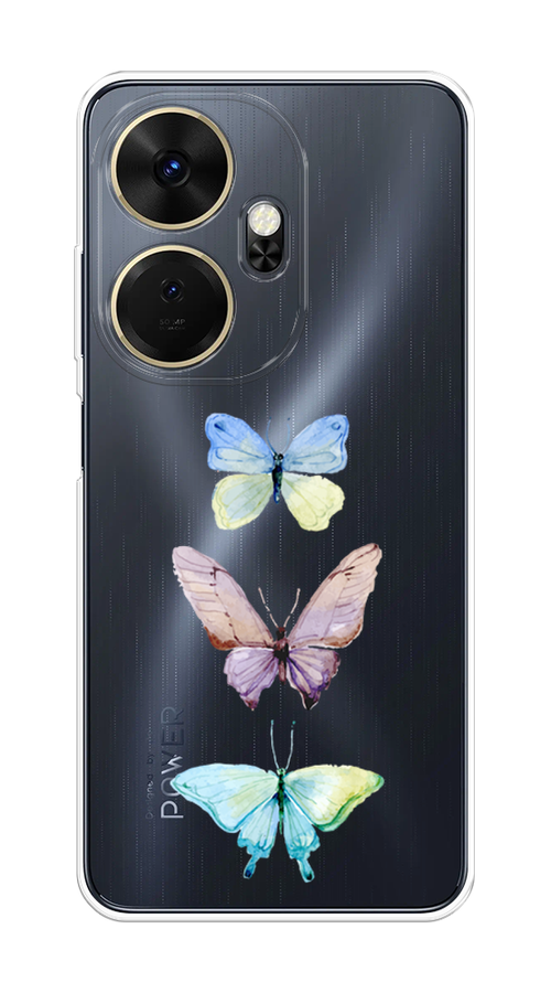

Чехол на Itel P55 Plus 4G "Акварельные бабочки", Бирюзовый;розовый, 3201950-1