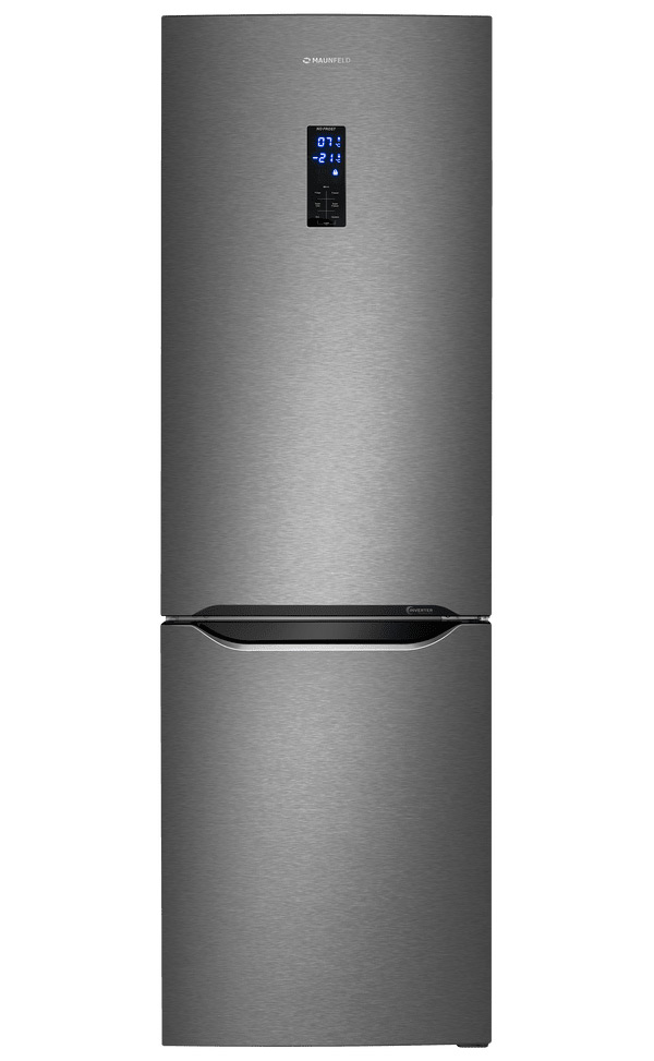 Холодильник MAUNFELD MFF187NFIX10 серый двухкамерный холодильник maunfeld mff187nfix10