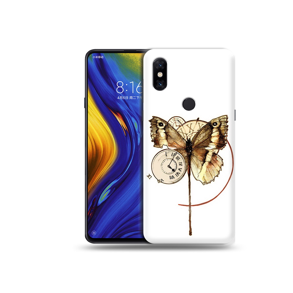 

Чехол MyPads Tocco для Xiaomi Mi Mix 3 старинные часы с бабочкой (PT119757.326.622), Прозрачный, Tocco