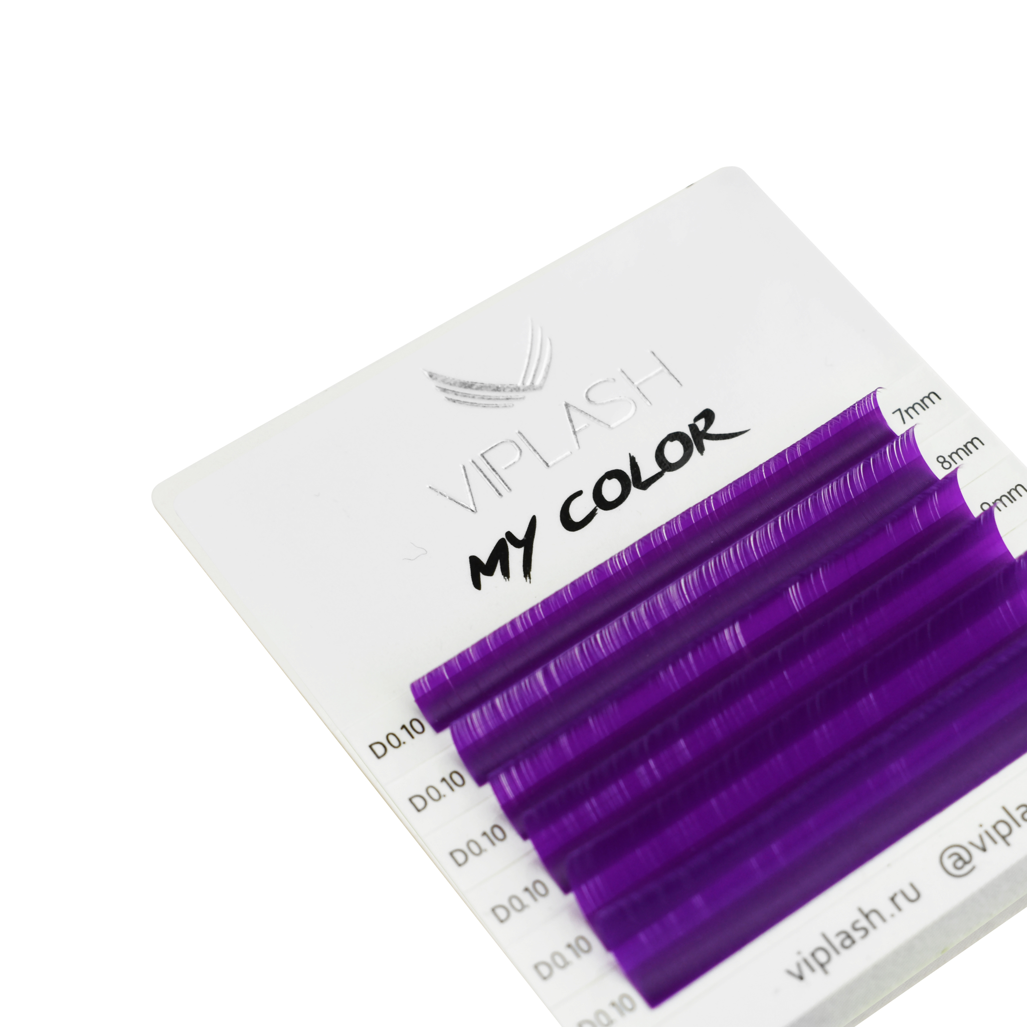 

Ресницы фиолетовые My color MINI D 0.10 микс 7-12 мм 6 линий