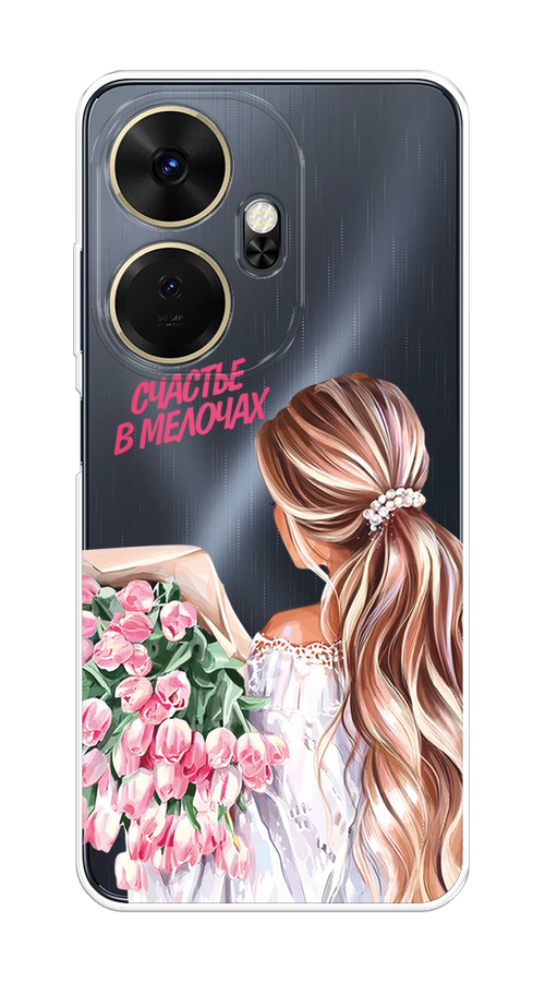 

Чехол на Itel P55 Plus 4G "Простые радости", Прозрачный;розовый;белый;бежевый, 3201950-1