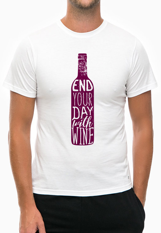 

Футболка унисекс NoBrand End Day Wine Small белая L, Белый, End Day Wine Small White