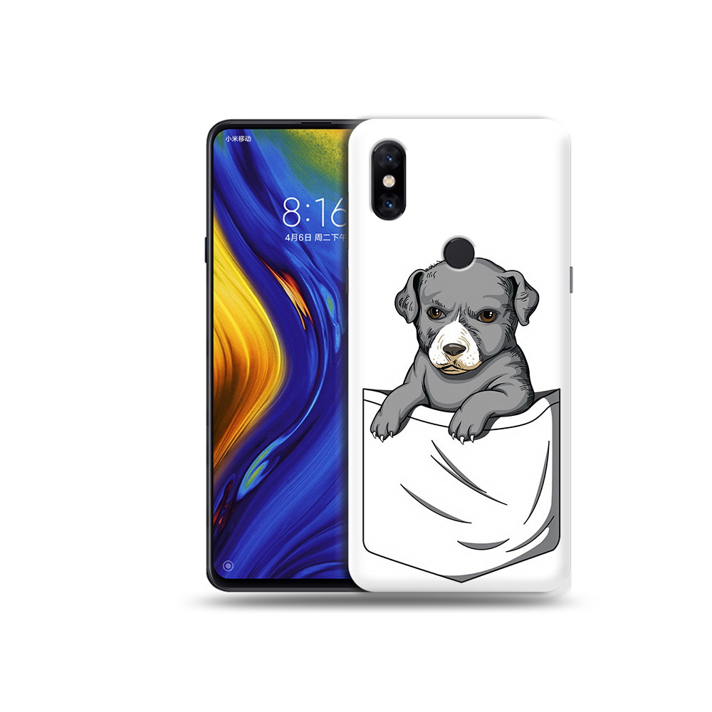 

Чехол MyPads Tocco для Xiaomi Mi Mix 3 собачка в кармане (PT119757.326.611), Прозрачный, Tocco