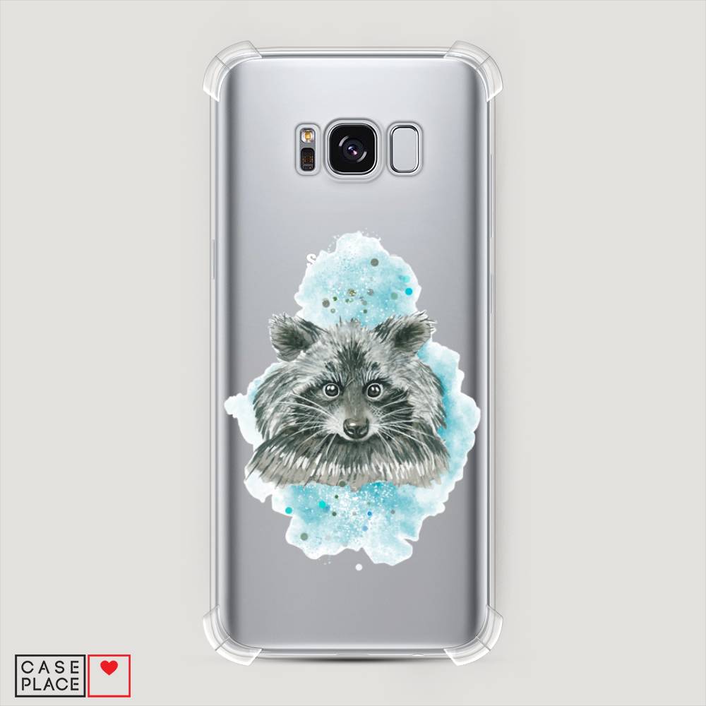 

Чехол Awog на Samsung Galaxy S8 "Енот в голубом облаке", Голубой, 24751-1