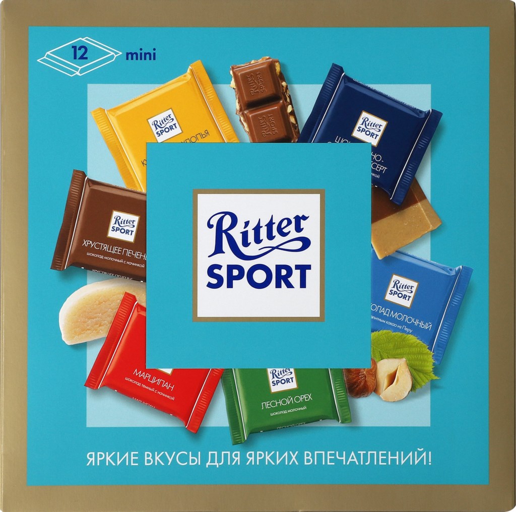 

Набор мини-шоколада Ritter Sport Яркое ассорти 200 г