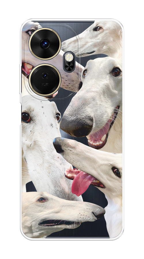 

Чехол на Itel P55 Plus 4G "Собака с длинным носом", Белый;бежевый;розовый, 3201950-1