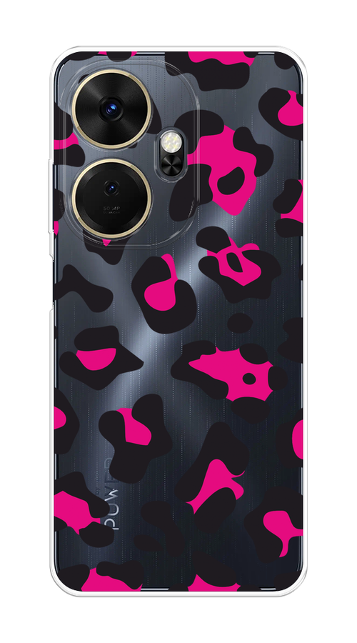 

Чехол на Itel P55 Plus 4G "Pink cow spots", Черный;розовый, 3201950-1