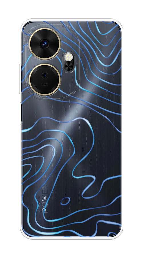 

Чехол на Itel P55 Plus 4G "Blue lines", Прозрачный;синий, 3201950-1
