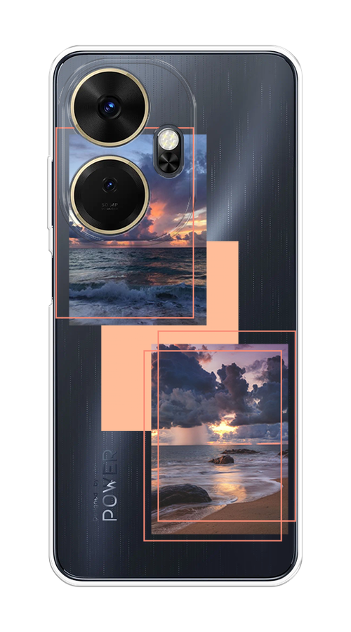 

Чехол на Itel P55 Plus 4G "Sky collage", Розовый;прозрачный;синий, 3201950-1