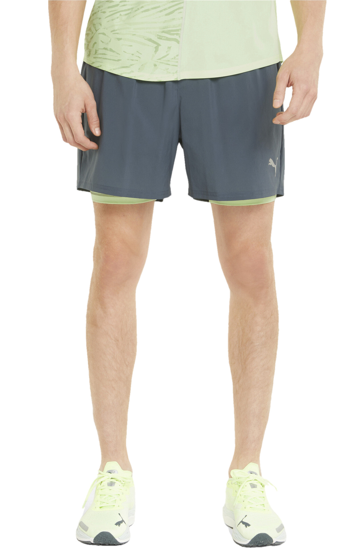 

Шорты мужские PUMA Run 2In1 5" Short M серые XL, Серый, Run 2In1 5" Short M