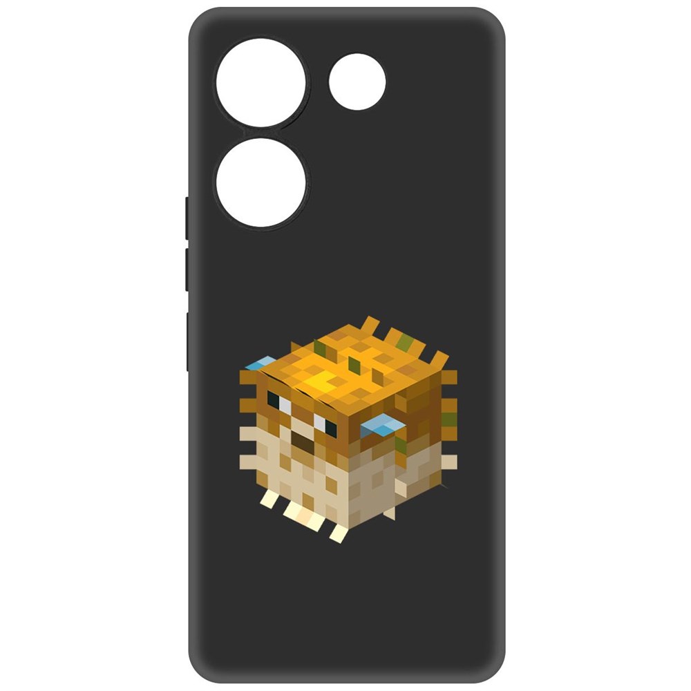 

Чехол-накладка Krutoff Soft Case Minecraft-Иглобрюх для TECNO Camon 20 Pro черный