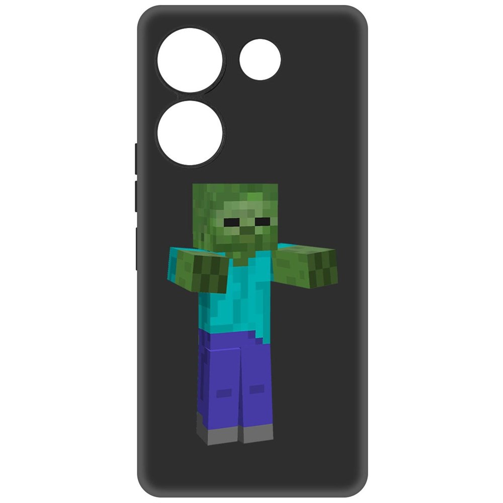 

Чехол-накладка Krutoff Soft Case Minecraft-Гигант для TECNO Camon 20 Pro черный