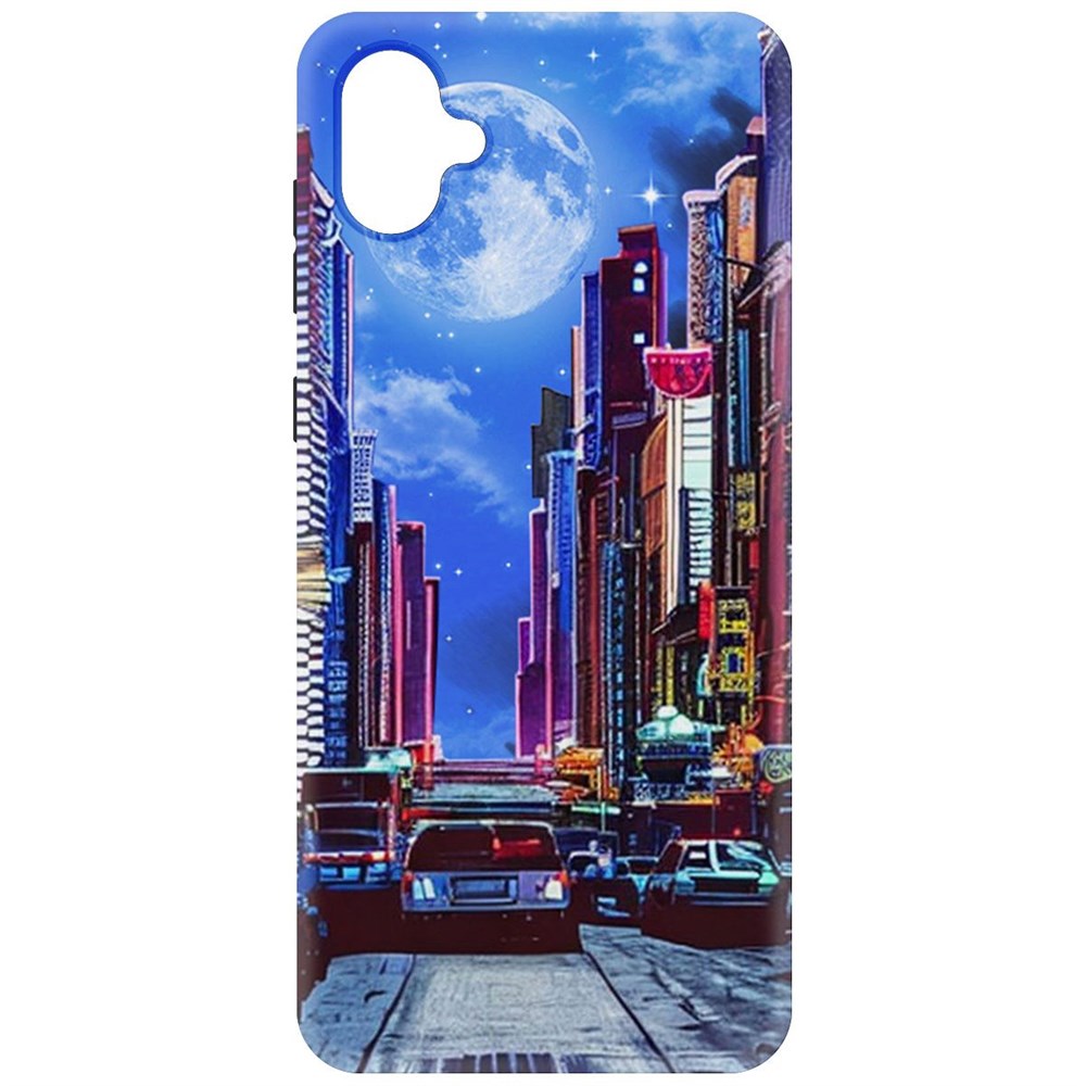 

Чехол-накладка Krutoff Soft Case Ночной город для Samsung Galaxy A04e (A042) черный